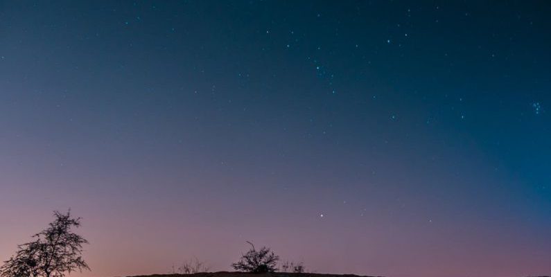 Plankton Ocean - Sea bay under starry sunset sky