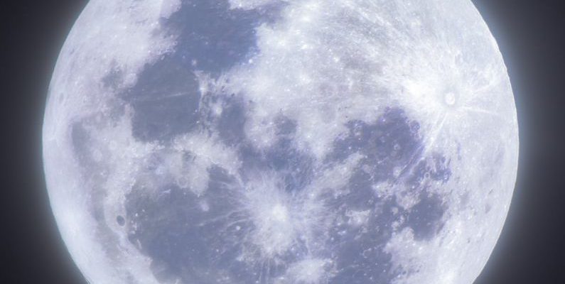 Citizen Science - A full moon is shown in the dark sky