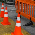 Barrier Reef - Cones and Barrier on Closed Street