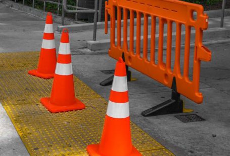 Barrier Reef - Cones and Barrier on Closed Street